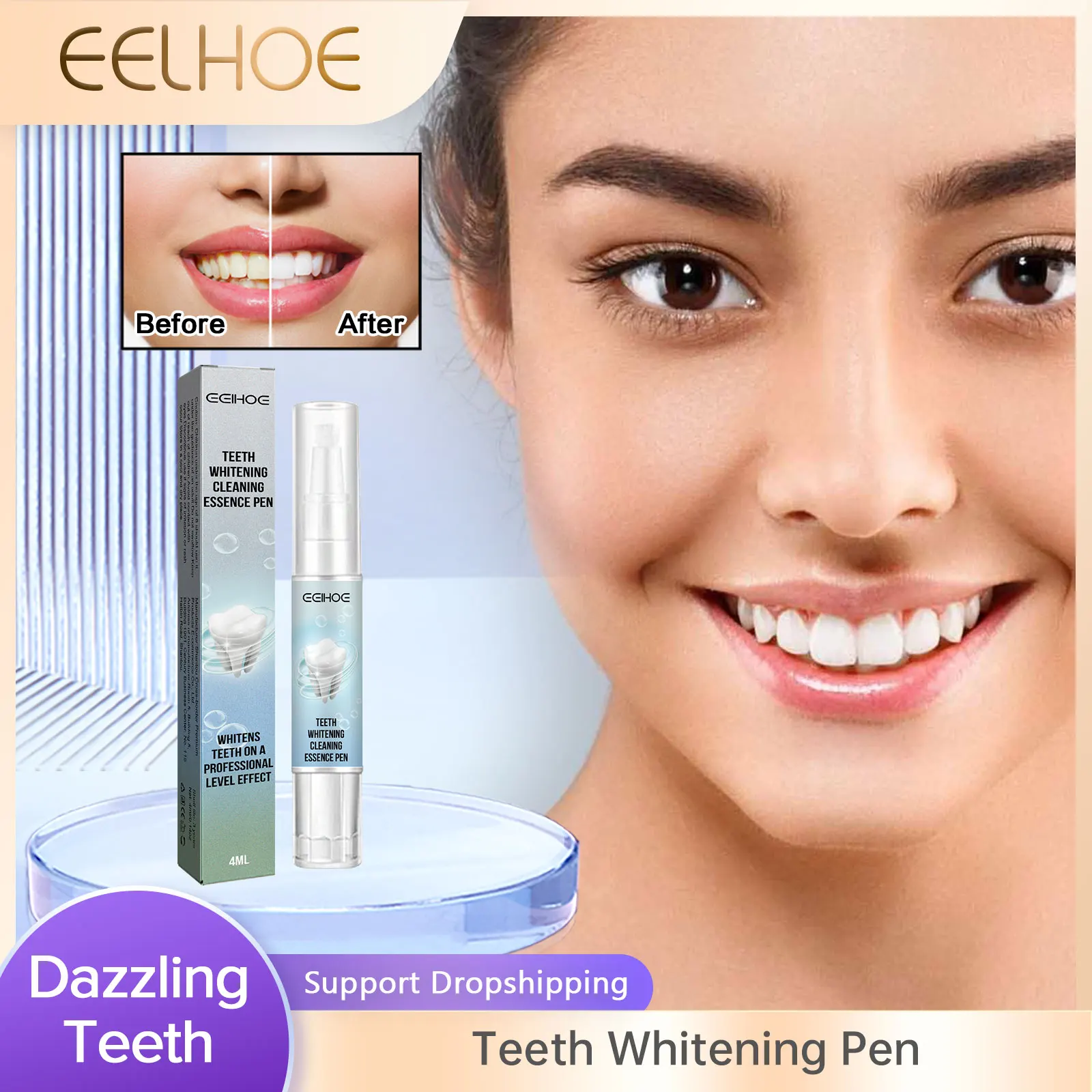 

EELHOE Teeth Whitening Pen Dental Calculus Remove Plaque Stains Essence Dazzling Tooth Bleaching Cleaning Tool Oral Hygiene Care