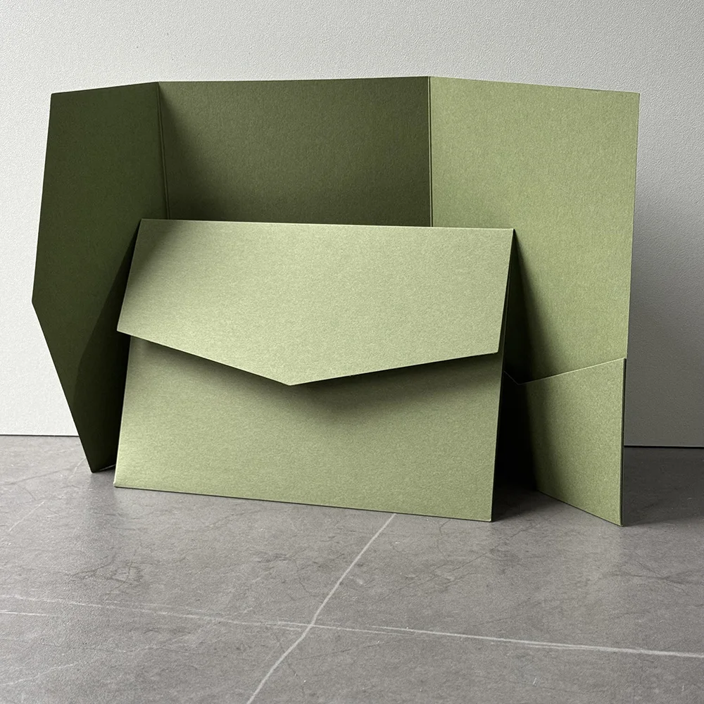 20 or 25pcs Blank Pocketfold Card Invitation DIY Wedding Paper Envelope Wedding Invitations Wedding Envelopes