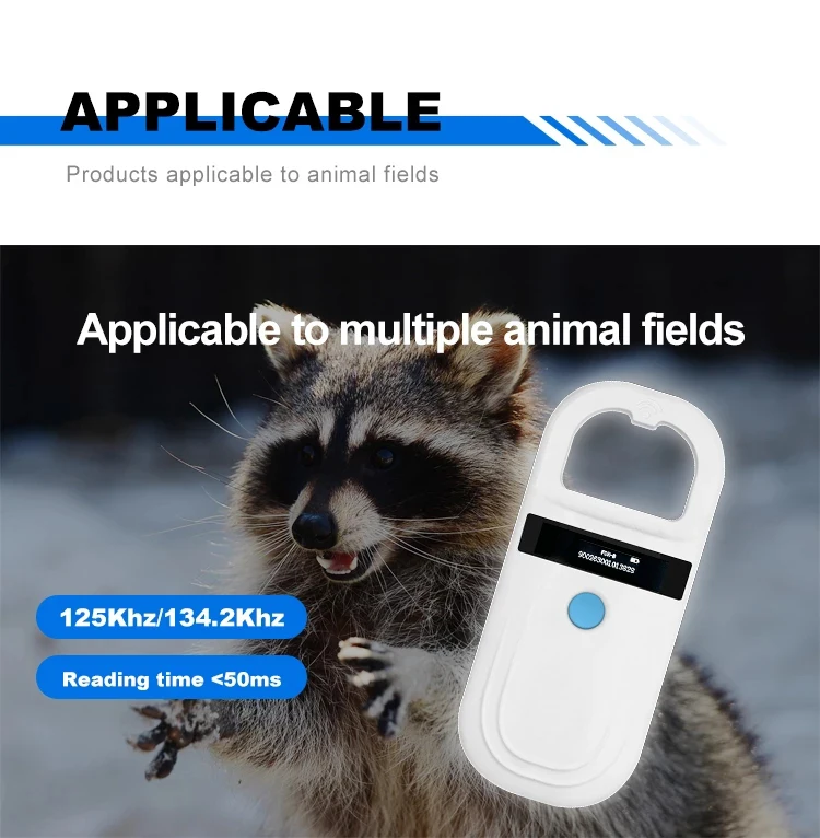 Universal Pet Microchip Reader - Handheld RFID Tag Scanner for Animal Identification