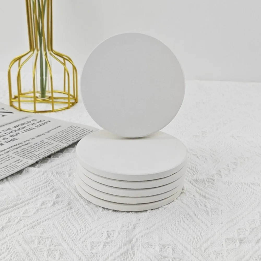 Non-Slip Heat Resistant Cork Ceramic Coaster Set for Table Protection and Decoration