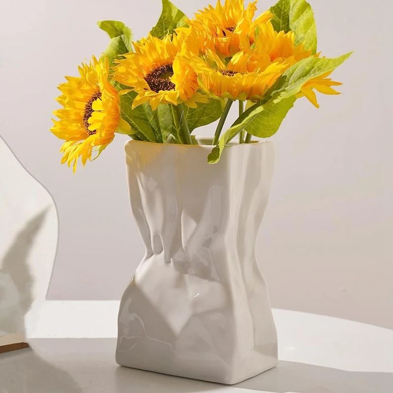 

Unique Square Wide Mouth Paper Bag Flower Vases Wide Mouth Paper Bag Flower Vases Vase For Home Room Table