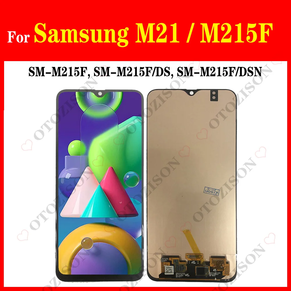 

ЖК-дисплей M215 для Samsung Galaxy M21 LCD 2020, экран M215F/DS SM-M215F/DSN, сенсорный датчик, дигитайзер в сборе