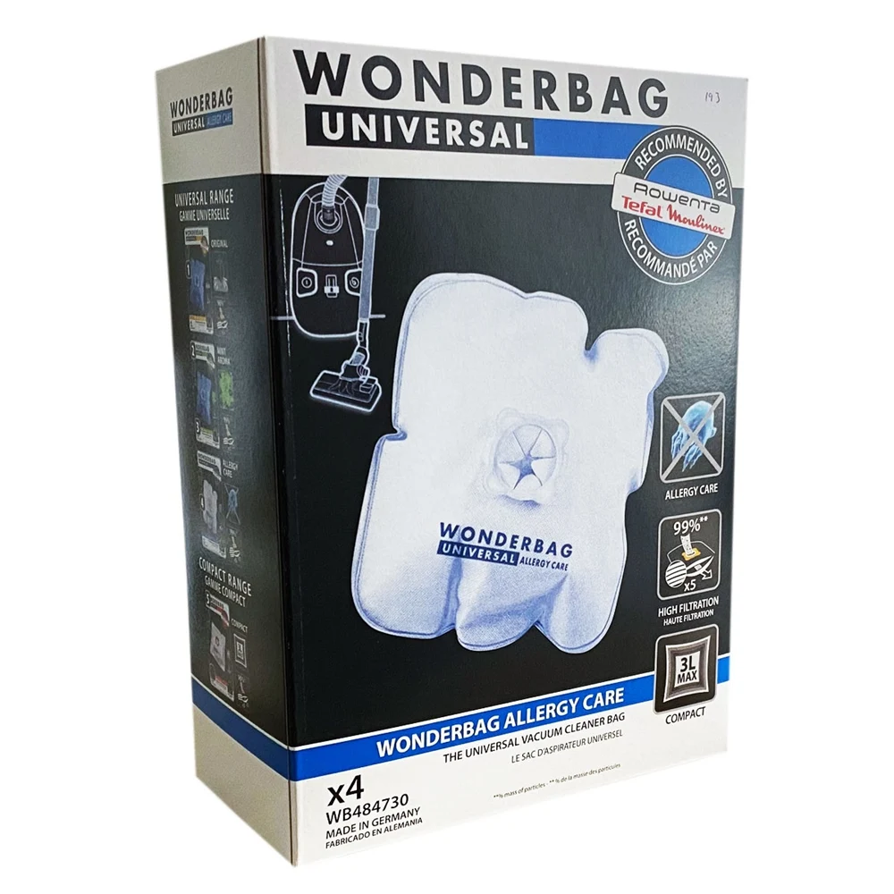 Compatibile Per Aspirapolvere Moulinex Wonderbag 4 Pezzi Con Wonderbag Box