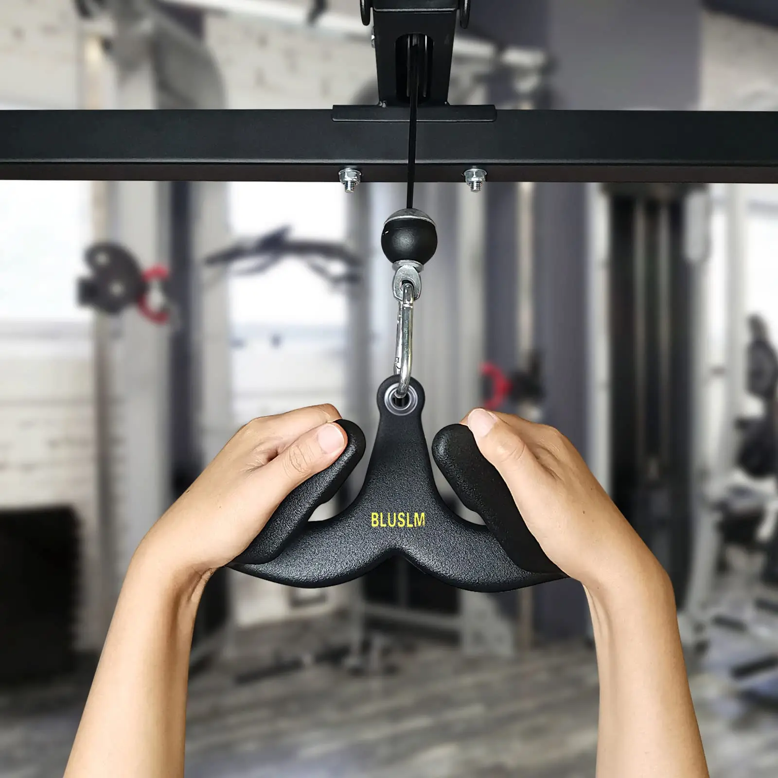Description Picture 4 of itemHome Gym Fitness Hand Grips Lat Pull Down Bar Pulley Cable Machine Back Muscle Training Pull Down Rowing Workout T-bar V-bar