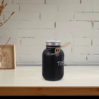 1Pc Glass Piggy Bank Money Saving Box Mason Jar Bank For Iron Material Container Money Box Home Decor Storage Can White Color 2