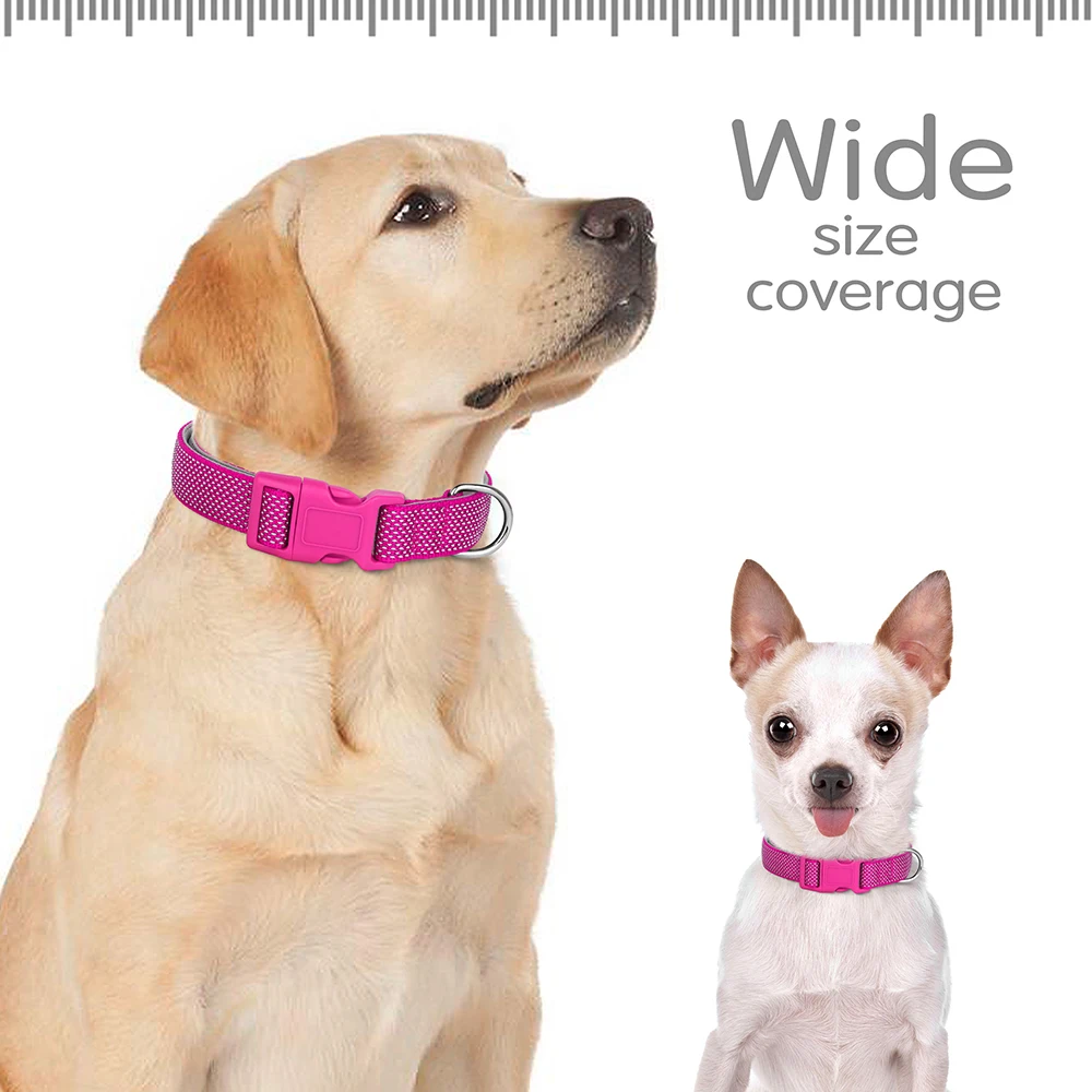 Reflective Nylon Dog Collar Adjustable Pet Dog Collars Necklace Durable Small Medium Large Dogs dog collar pet collar pet necklace
