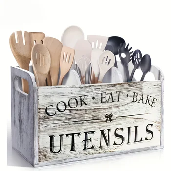 Wooden Cutlery Storage Box 1