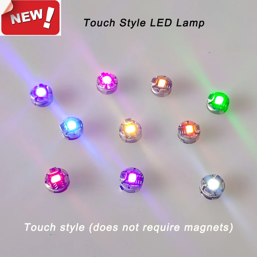 Pack of 2 Miniature Wireless Super Bright LED Lamps with Press Button