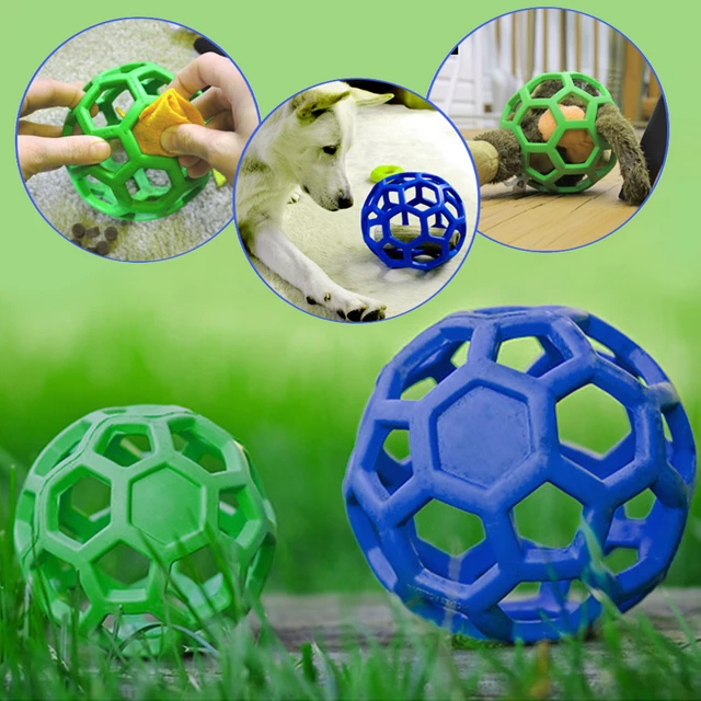 Dropship Dog Chew Toy Natural Rubber Puzzle Ball Dog Geometric