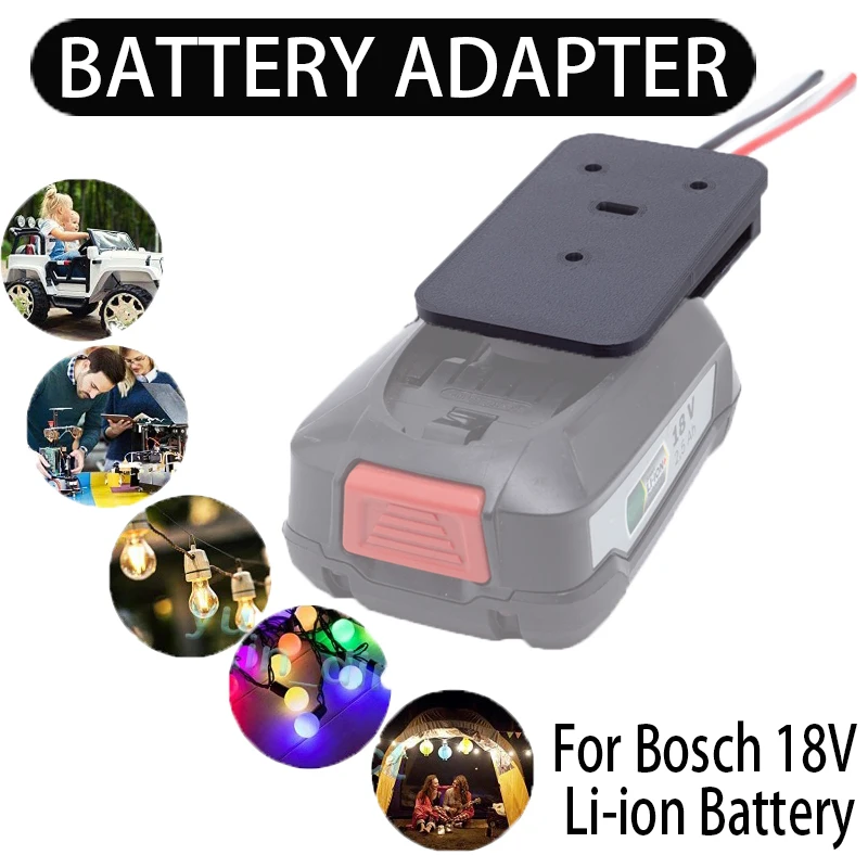 14WG Wire DIY Battery Adapter for Bosch 18V Li-ion Battery DIY Adapter Compatible with Bosch 18V Li-ion Series