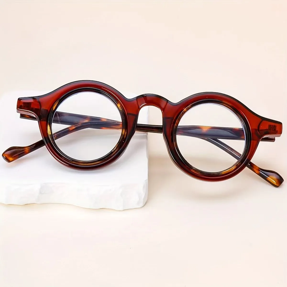 Enhanced Blue Light Blocking Round Reading Glasses for Men - High-Quality Lens Options