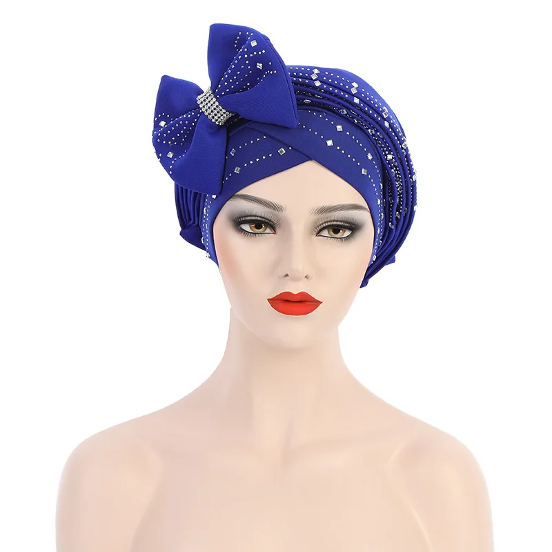 

Muslim Turban HatAfrican Flower Women Auto Gele Headtie Headscarf Scrub Hat Wedding Headdress Beanie imamah hat turban bonnets