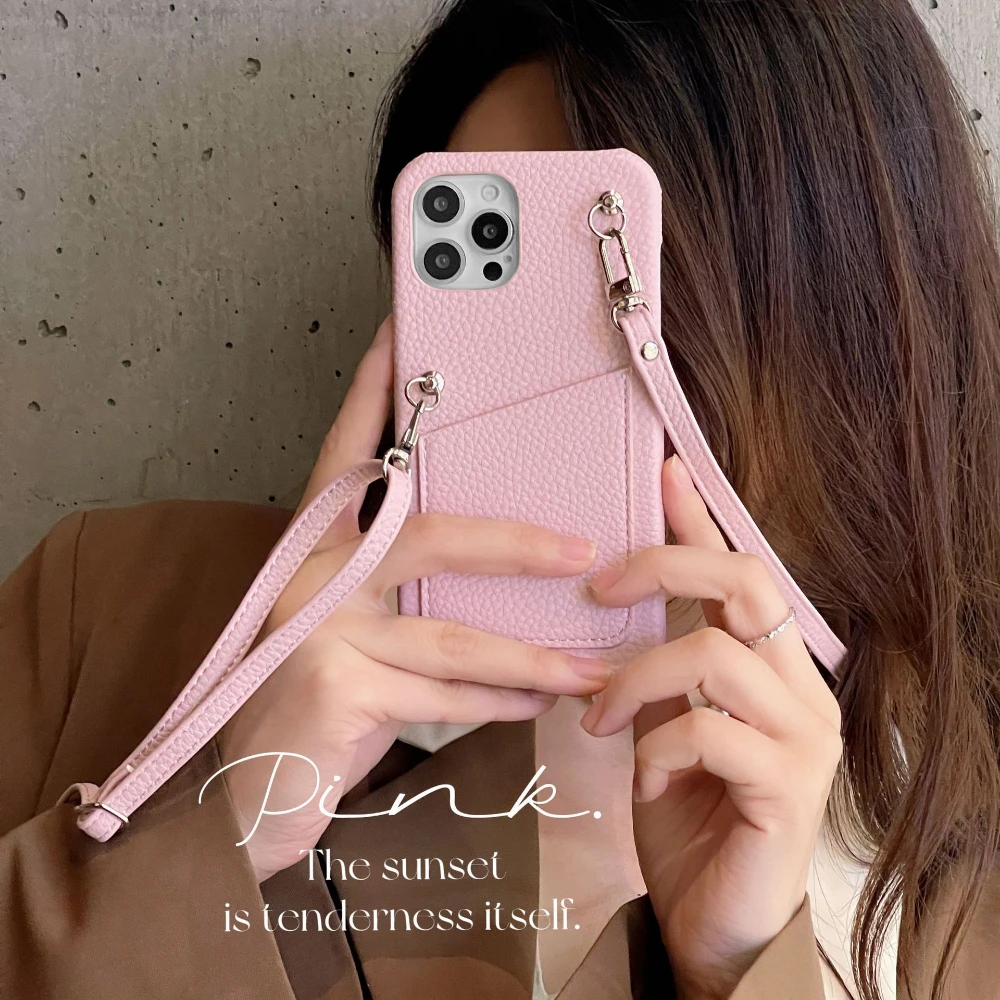 Adatto Per Iphone 13Promax Litchi Print Custodia Per Telefono 12Pro Plug-In Card Slant Span Xsmax Xs Xr 7G Mini 8Plus Cover Protettiva