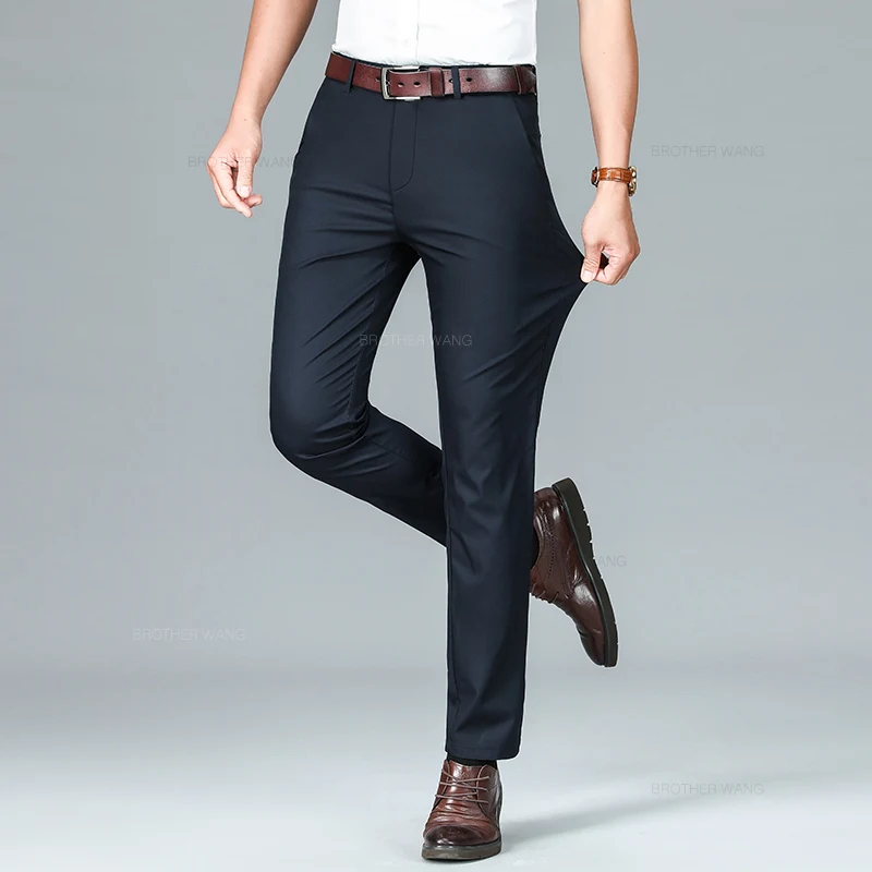 سراويل رجالية كاجوال من ألياف الخيزران ، رفيعة جدً...