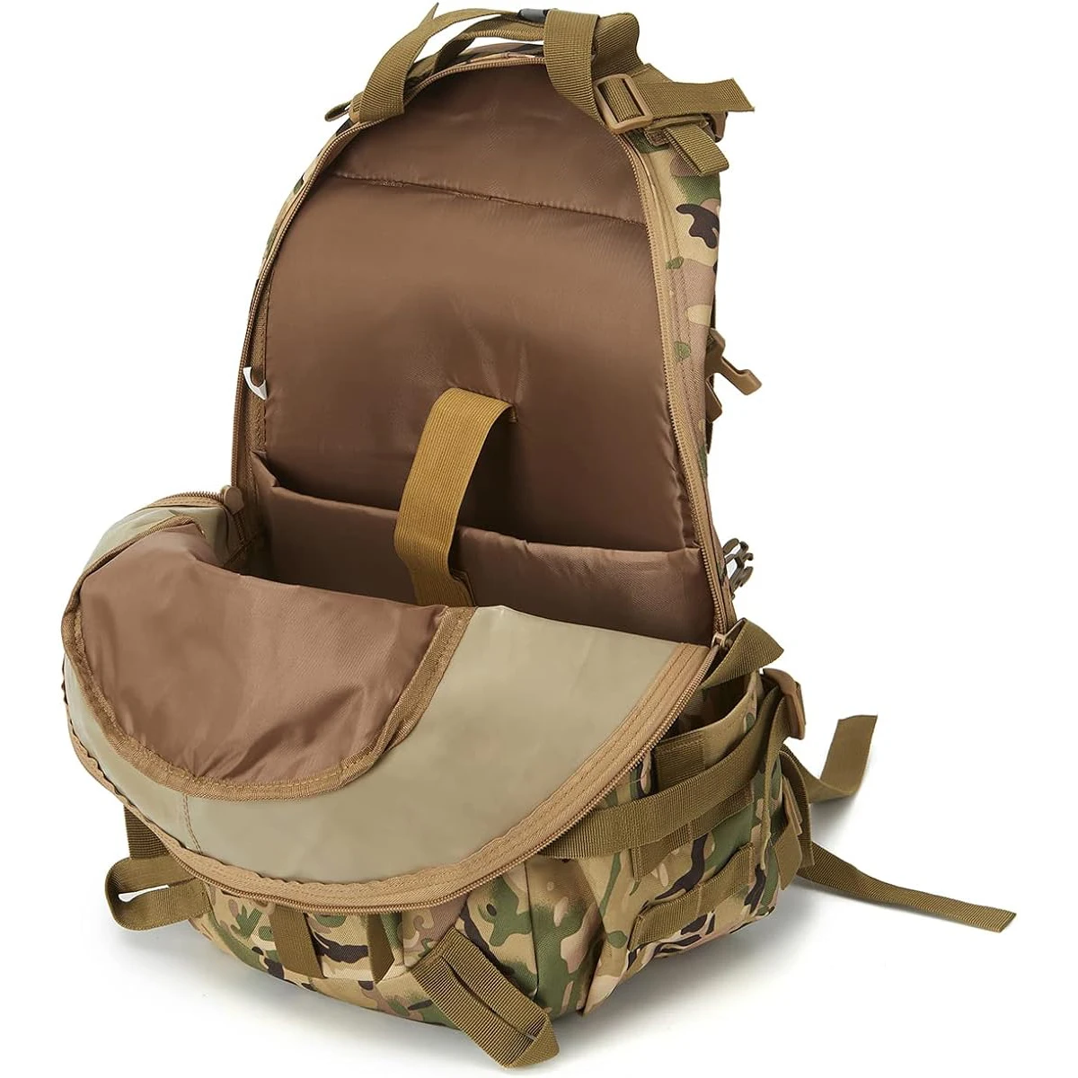 QT&QY 40L Tactical Backpack for Men Camping Hiking Backpacks Reflective Outdoor Travel Bags Survival Molle Climbing Rucksack Bag 5