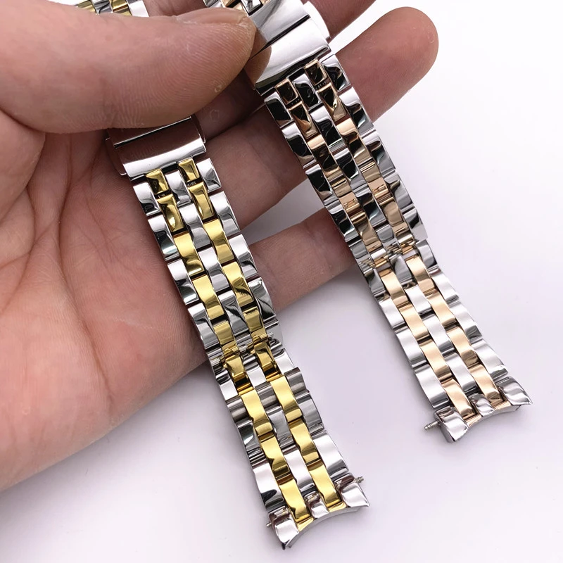 

For Mido Watch Strap Watch Accessories Precision Steel Strap Bellenselli MIDM8600b Male M7600 Female 15 18 20MM Steel Bracelet
