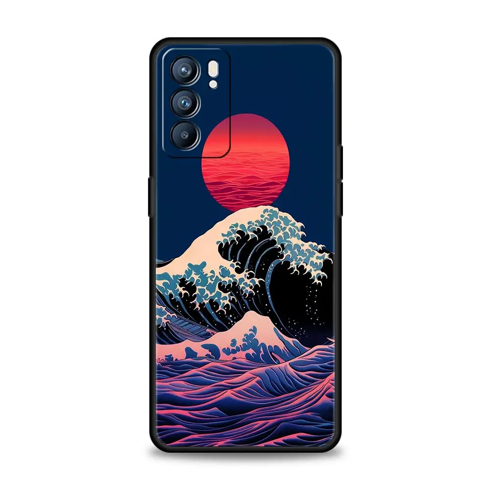 Sleek Blue Wave Design Phone Case Cover
