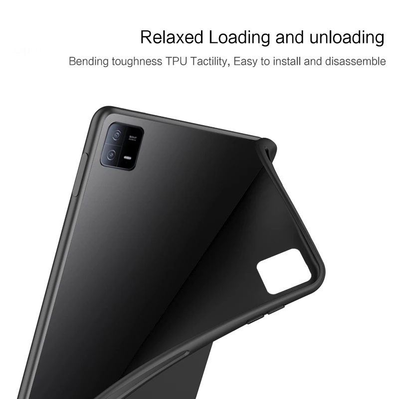 AJIUYU Black Silicone TPU Protective Tablet Case