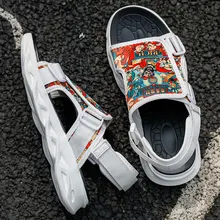  2023 Men's Outerwear Sandals Personality Beach Shoes Summer Fashion Korean Style Sandals and Slippers Casual Sports Slippers 
