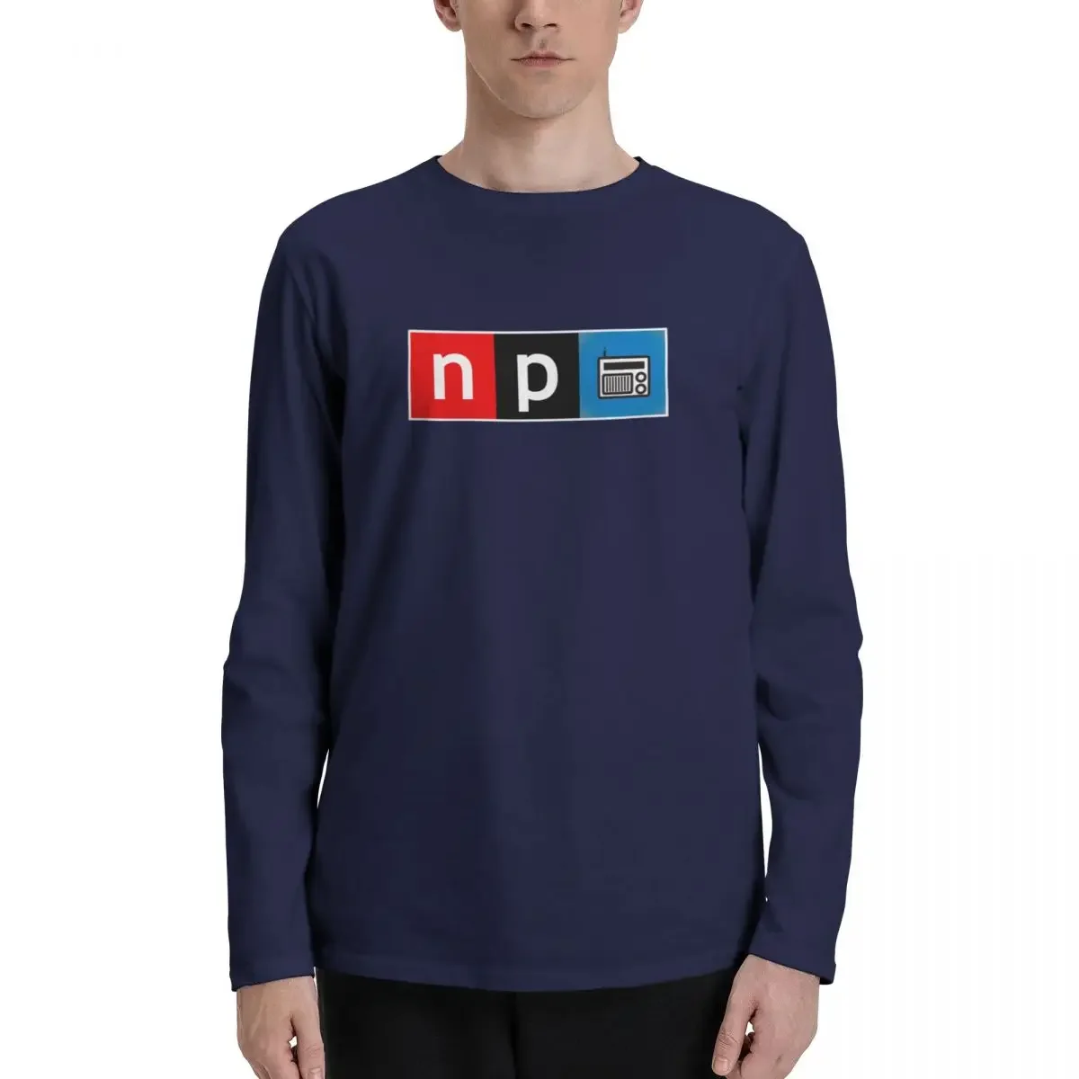 

National Public Radio Long Sleeve T-Shirts tees vintage clothes quick drying shirt Men's cotton t-shirt