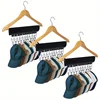 Foldable Hat Towel Hanger Hanging Rack Magic Binding Fabric Cap Hangers with Stainless Steel Clips Wardrobe Clothing Organizer 1