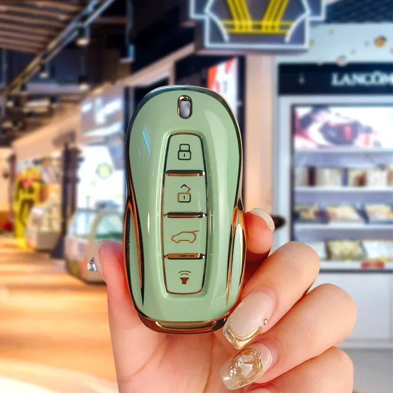Silicone Car Key Cover Set with Keychain for Ford Remote Accessories