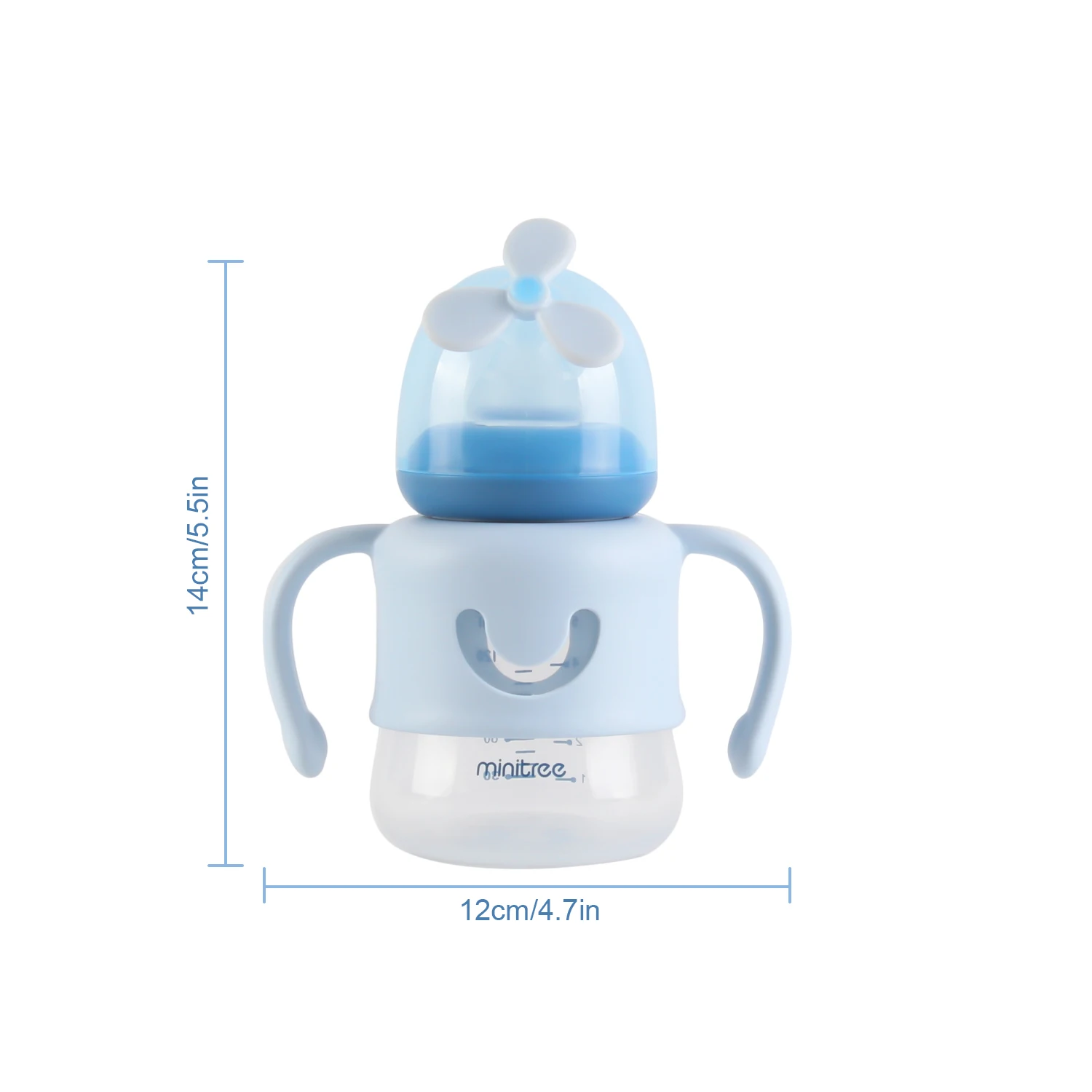 150ml Newborn Baby Bottle Cute Pinwheel Bottle Imitation Breastmilk BPA Free Drop-proof and Leak-proof PP Bottle