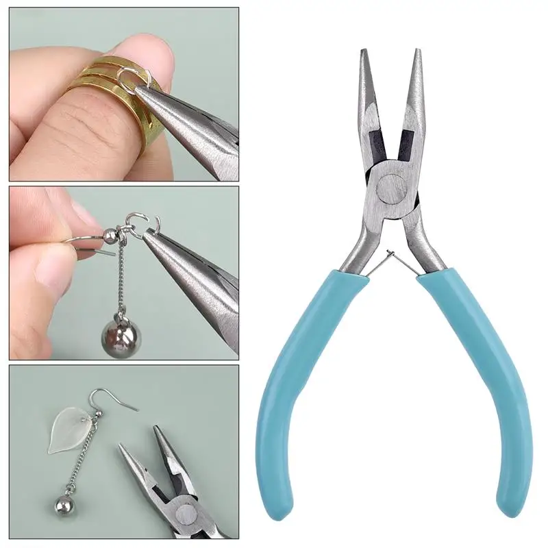 Jewelry Tools Accessories Round Pointed Oblique Nose Pliers Kit Tweezers Opener Ring DIY Jewelry Making Tools Equipment Supplies