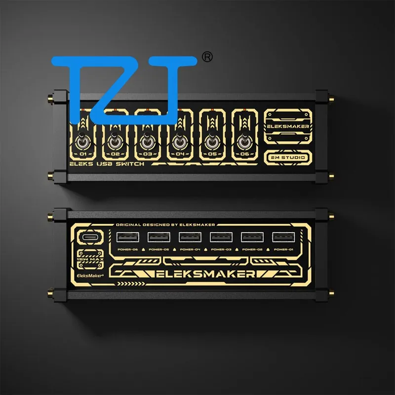 TZT EleksMaker MK1 레트로 USB 스위치 허브 6채널 USB 소켓(..