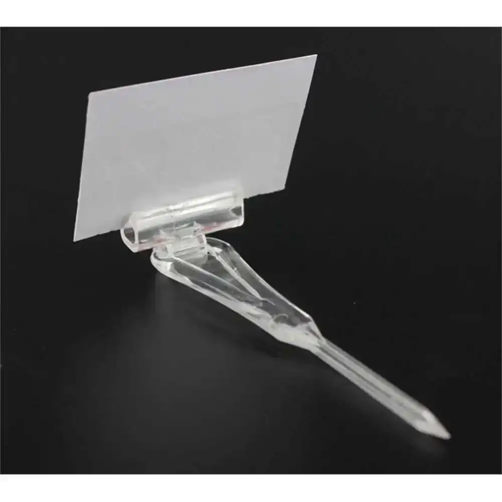 Sea Food Card Spike Adjustable, Plastic Pricing Needle Label Sign Card Ratchet Price Tag Holder Cake Ticket Pin Ice Spear