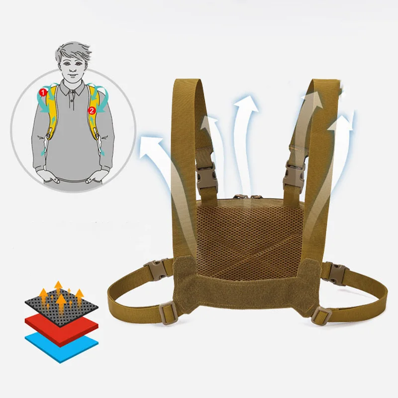 Polyester Tactical Chest Bag for Outdoor Sports Hiking