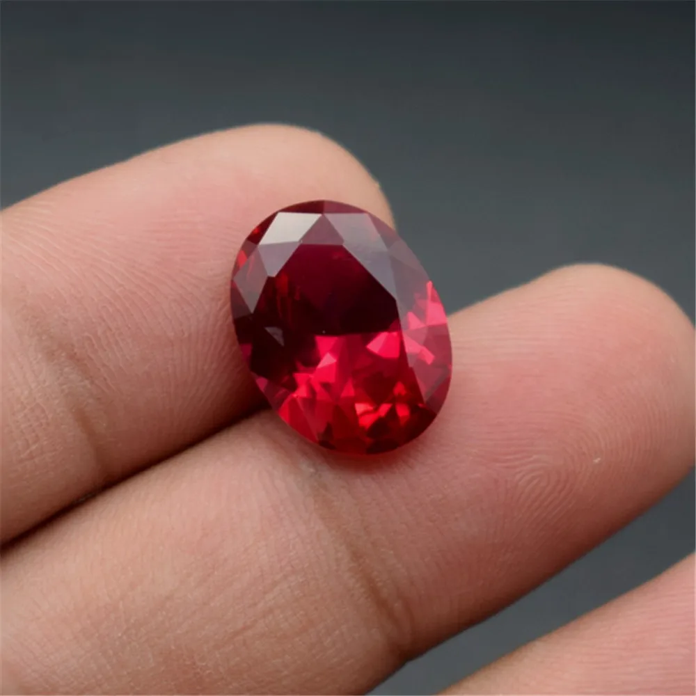 Blood-red Ruby Oval Cut Gemstone Egg Shape Faceted Ruby Gem Multiple Sizes to Choose C62R