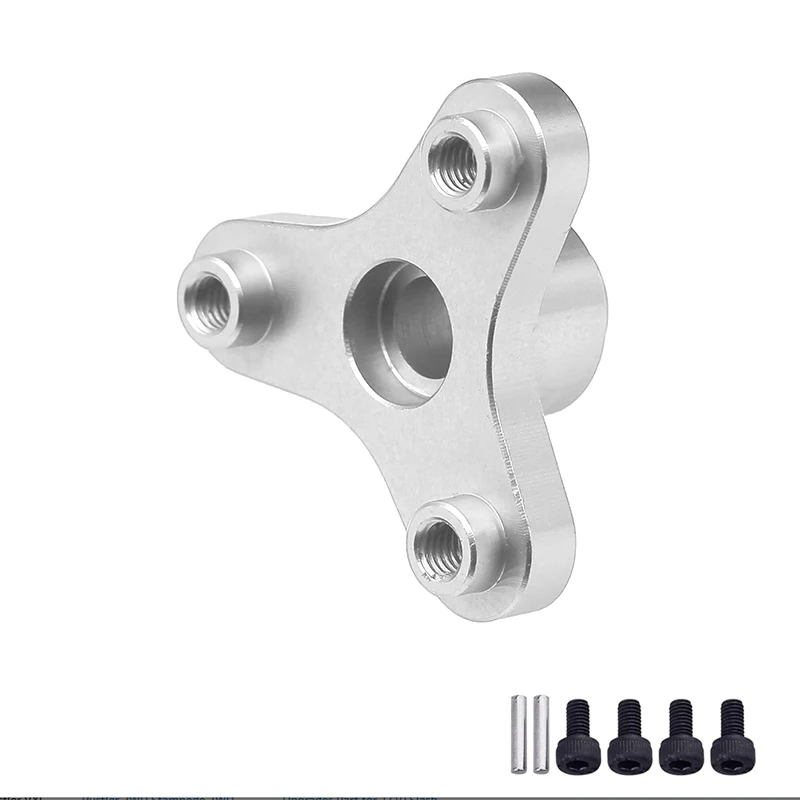 Pneus RC en aluminium argent et rouge, lot de 4, présentés côte à côte.