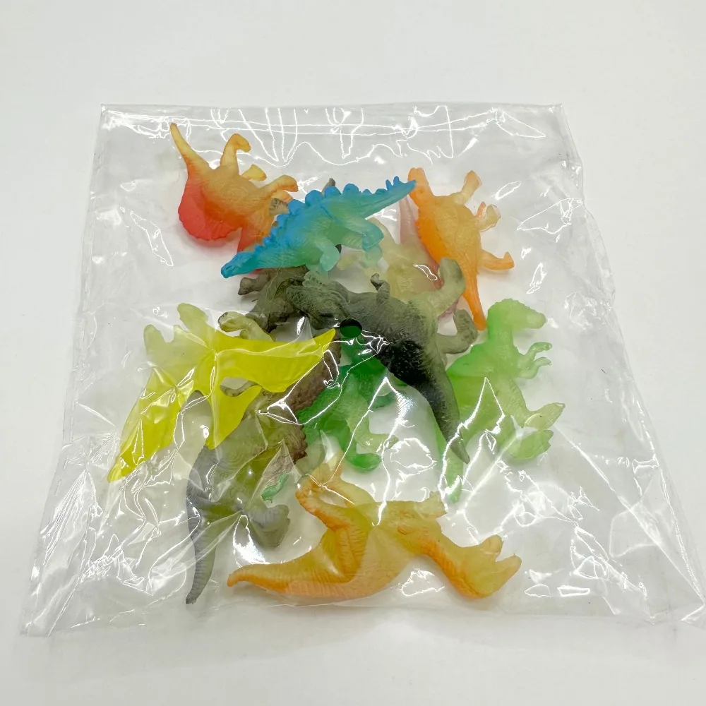 12pcs Mini Luminous Dinosaurs Glow in the Dark Dino Toys Treat Kids Birthday Party Favors Boy Girl Gift Goodies Fillers Ornament