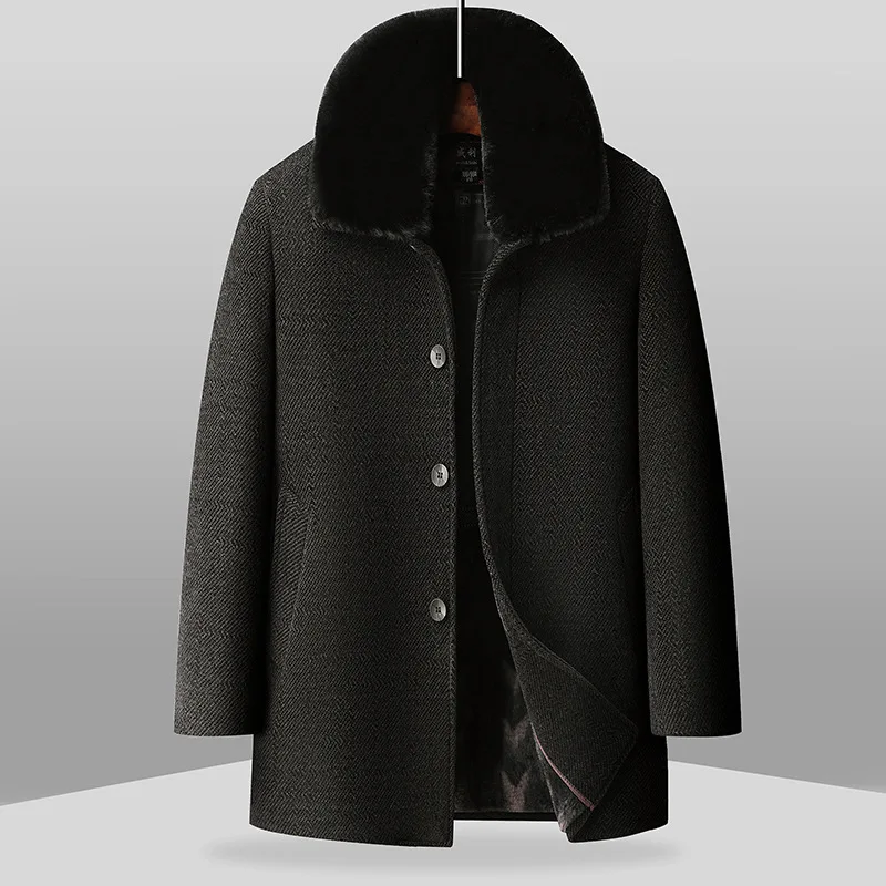 Dark coffee color (with fur collar)