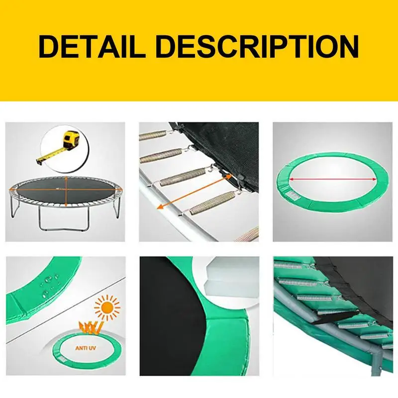 Trampoline Protective Cover Anti-collision Trampoline Padding Replacement 12/13 ft Portable