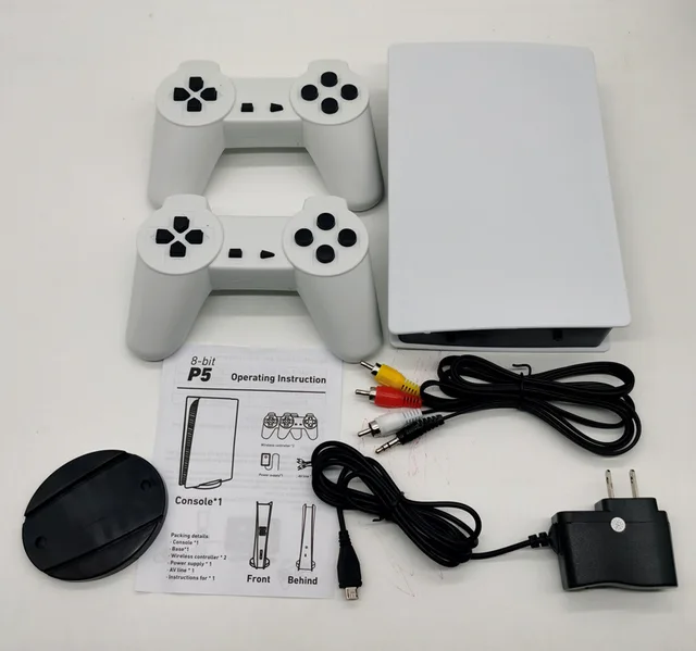 NUOVA stazione di gioco 5 TV Console per videogiochi wireless 1280 giochi classici integrati Mini lettore di giochi retrò Supporto uscita Av 5