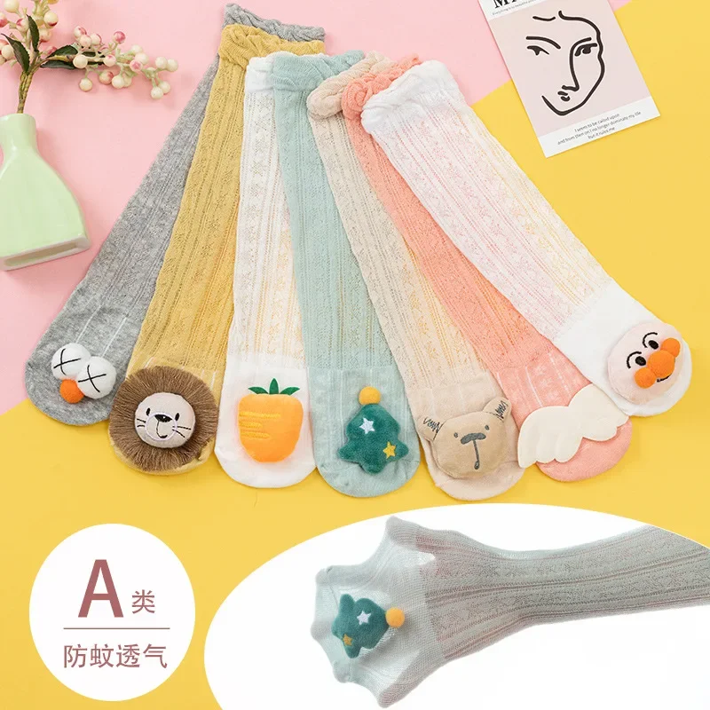 

New Baby Christmas Stockings Spring Summer Mesh Thin Breathable Mosquito Socks Baby Over The Knee Socks Are Not Tight Legs