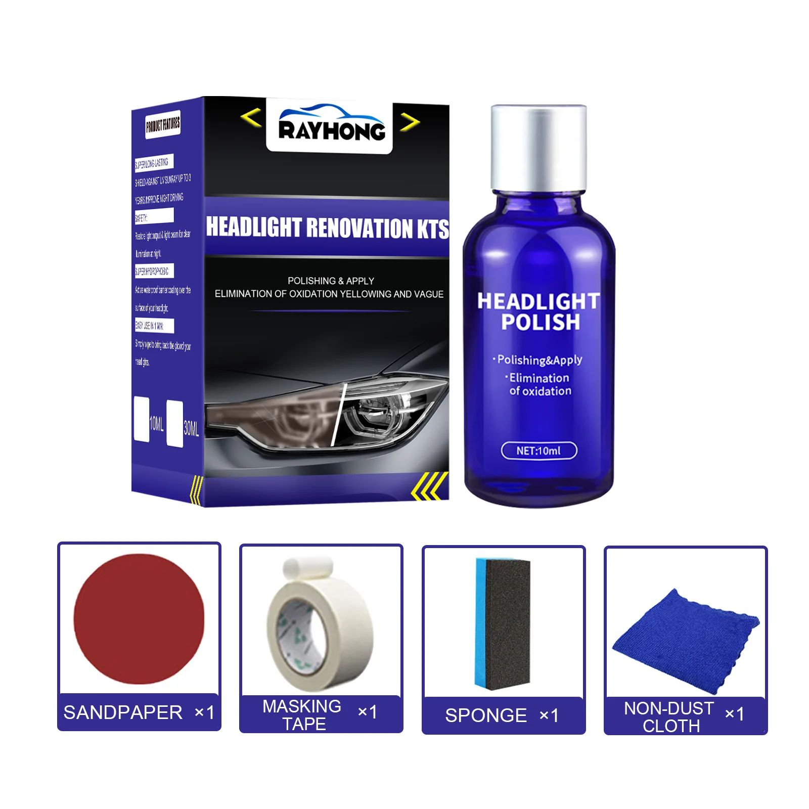 

Headlight Polish 3 Years 9H Hardness Accessories Car Parts Liquid Ceramic Coat Polish Cleaner Resin 10ML Truck