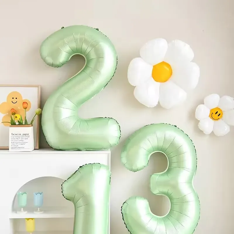 1pc 40 인치 번호 호일 풍선 1 2 3 4 5 6 세 아이 소년 소녀 크라운 생일 축하 풍선 베이비 샤워 장식 용품