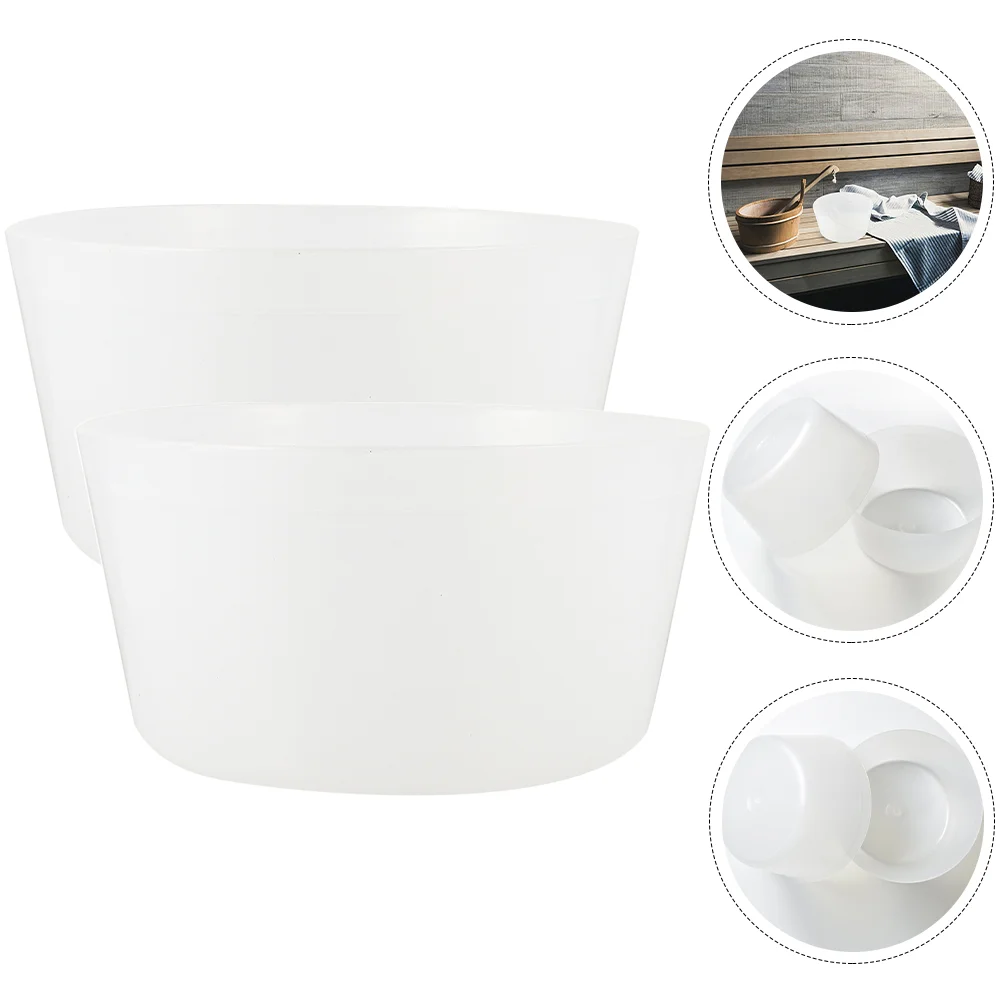 

2 Pcs Sauna Bucket Liner Pedicure Stand Reusable Bathing Barrel Foot Plastic Durable Creative Insert Spa Tool
