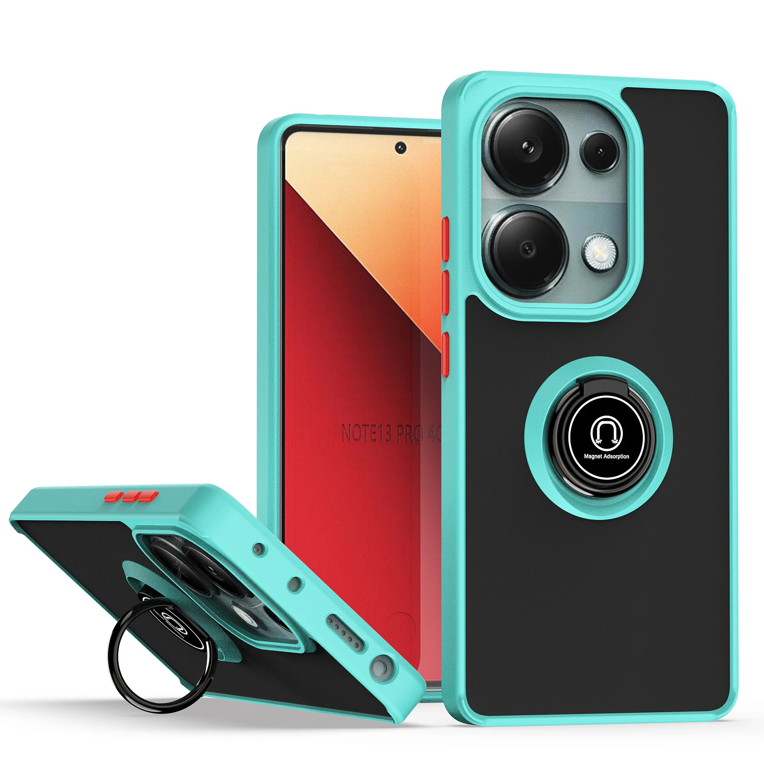 360 Rotation Bracket Case Cover for Xiaomi Poco M6 Pro 4G Global Vehicle Magnetic Case Poco M6 Pro 4G Cell Funda Poco M6 Pro 4G