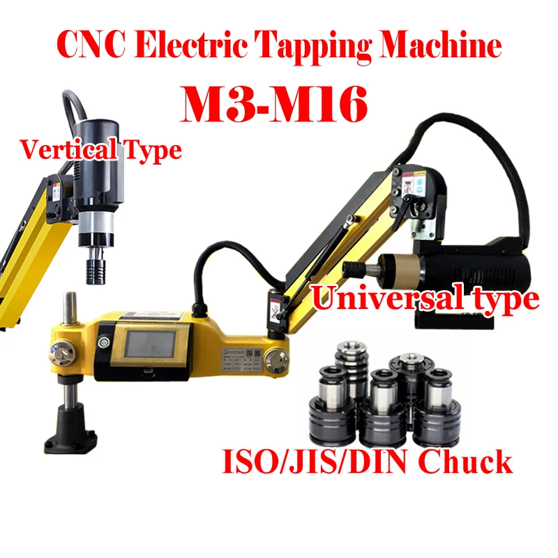 

M3-M16 CNC Electric Tapping Machine CE Electric Tapper Drilling Easy Arm Power Tool Threading Machine With ISO JIS DIN Chucks