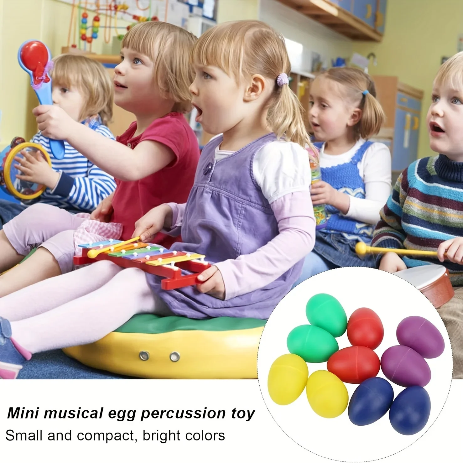 2pcs Colorful Plastic Percussion Shakers Musical Instruments for Babies and Toddlers Christmas and Thanksgiving Day gift