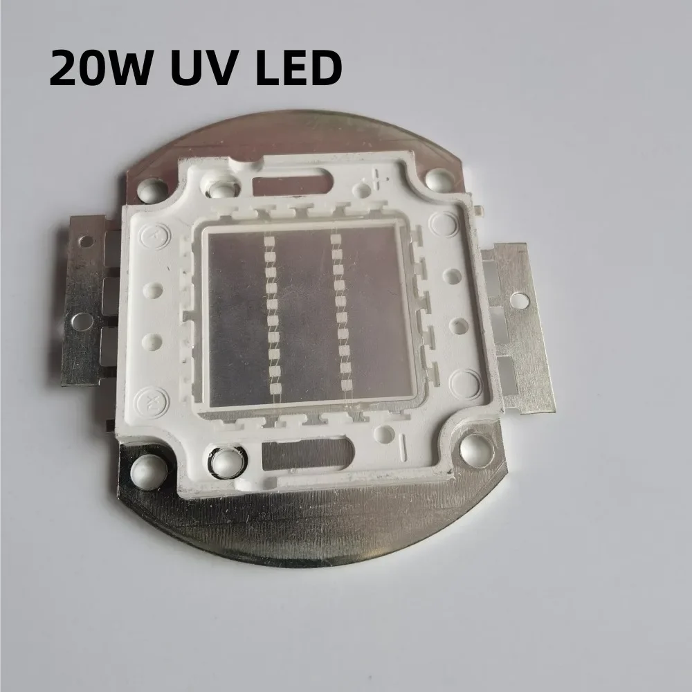 Description Picture 6 of item20W High Power Light UV Purple LED 365nm 375nm 380nm 385nm 395nm 400nm 405nm Ultraviolet Bulbs Lamp Chips