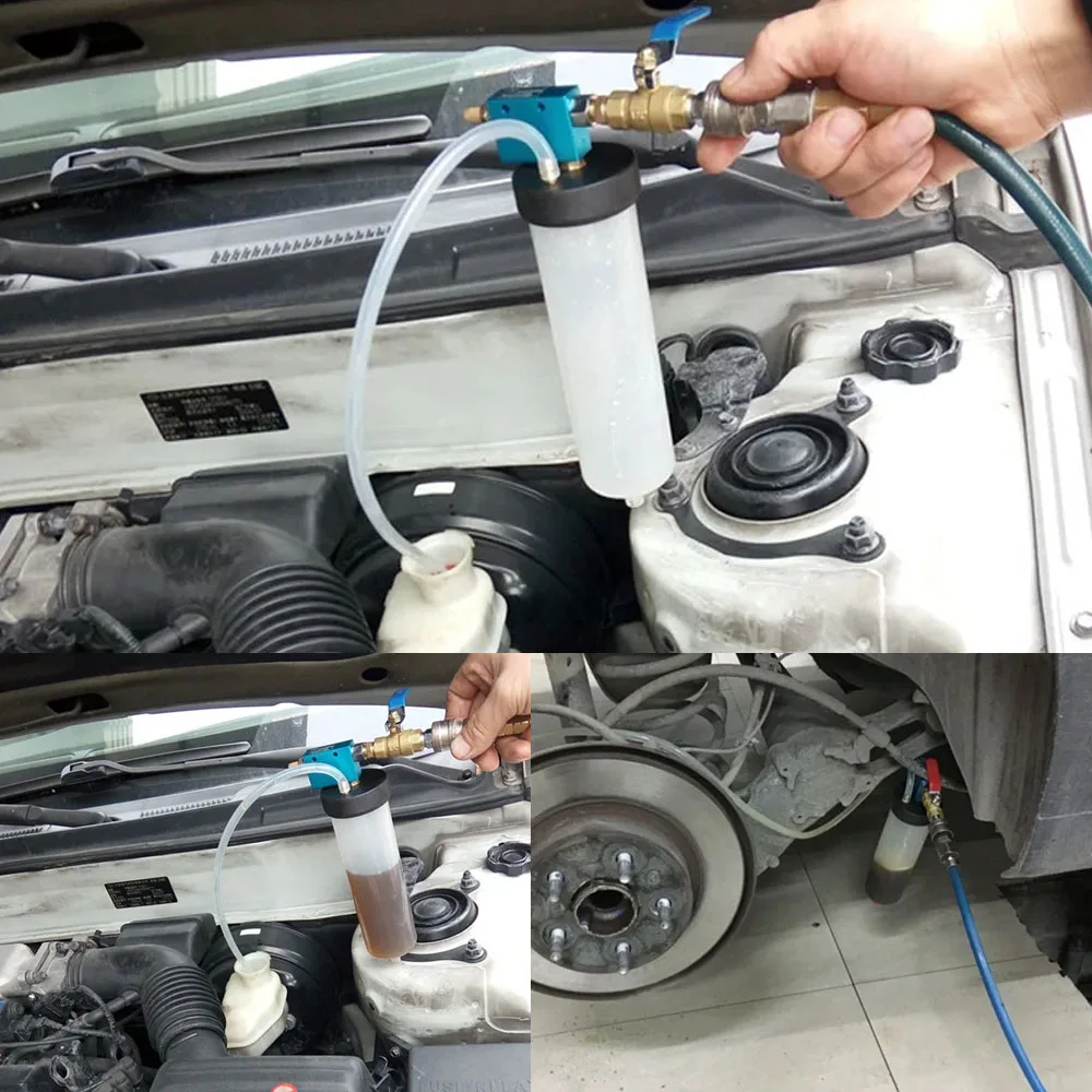 Kit Sostituzione Olio Freno E Cambio Fluido Auto – Pompa A Vuoto Manuale Con Tubo (Raccordo Incluso)