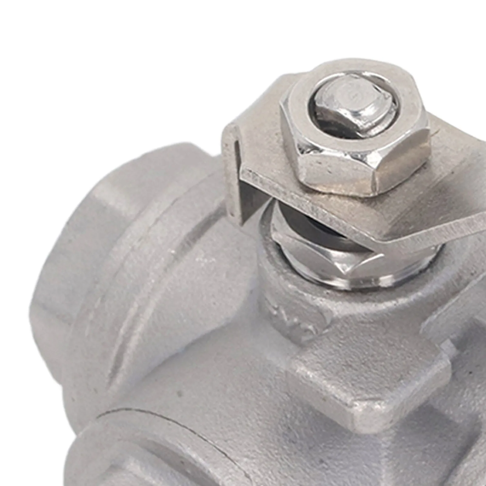 3 Way Ball Valve 3 Way Ball Valve 1/2in DN15 304 Stainless Steel Female Thread L Type Manual Drive for Water Oil Gas