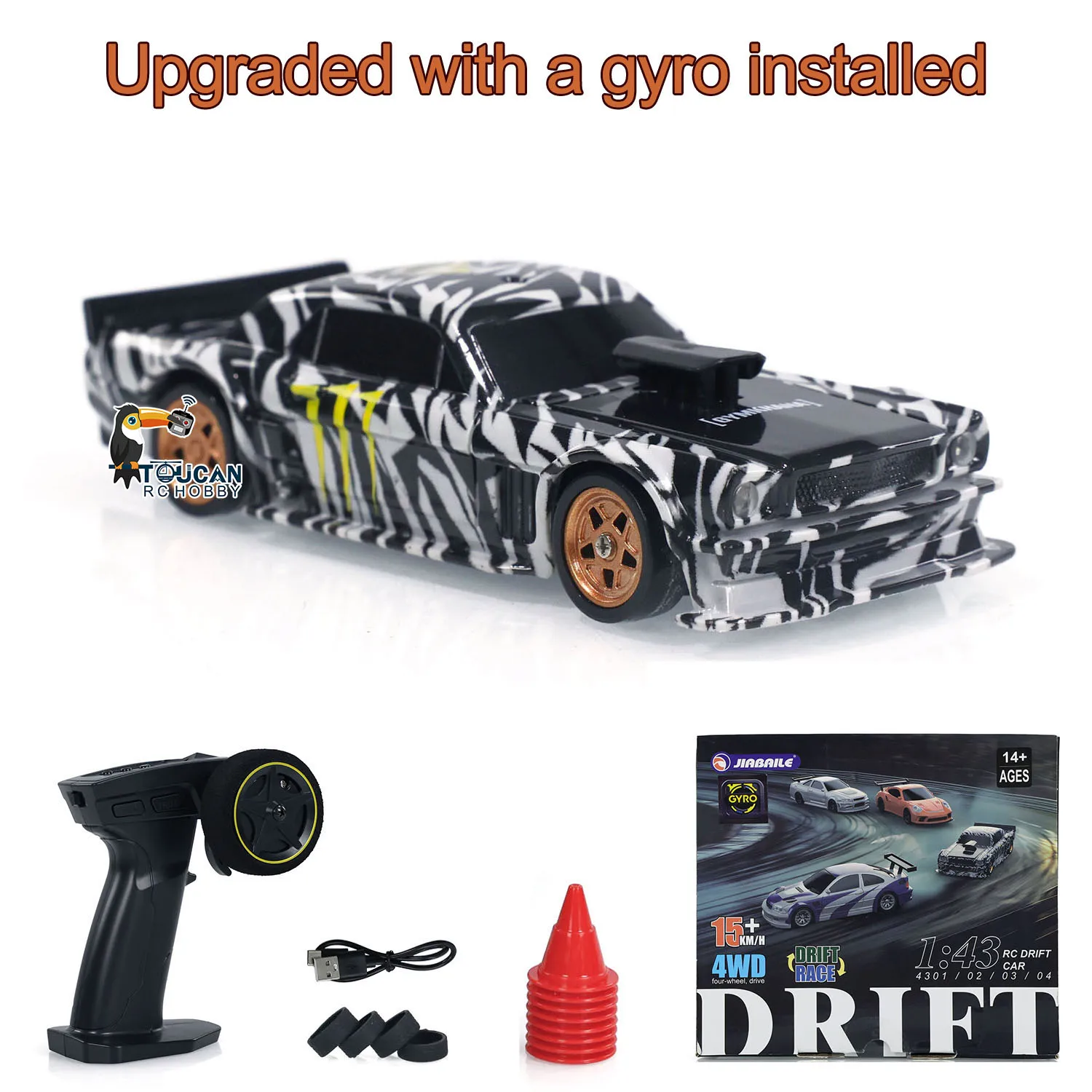 RC Mini Toys 1/43 RC Racing Car 4WD Fully Proportional RTR with Gyro 2.4G Radio Control Drifting Cars High Speed Model Gifts 3