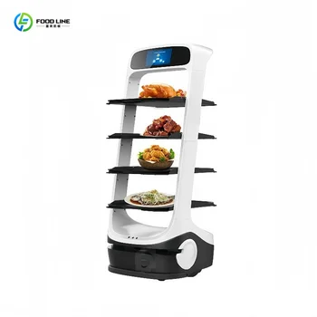 Robot di Consegna Cibo Autonomo Personalizzato, Macchina Cameriera Intelligente Multifunzionale per Uso Ristorativo