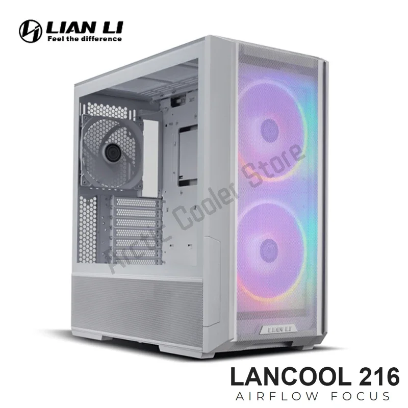LANCOOL 216 Computer Case Gaming PC Chassis Support E-ATX/ATX/M-ATX/Mini-ITX, 480.9*235*491.7mm With Fan Water Cooling Cooler